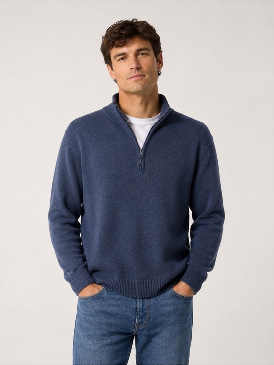 The North Face Other - The North Face Men’s 1/4 Zip Sweater Large Navy Wool Blend Pullover